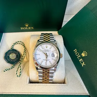 Rolex Datejust 36 126233-0019 Yellow gold and Stainless steel White