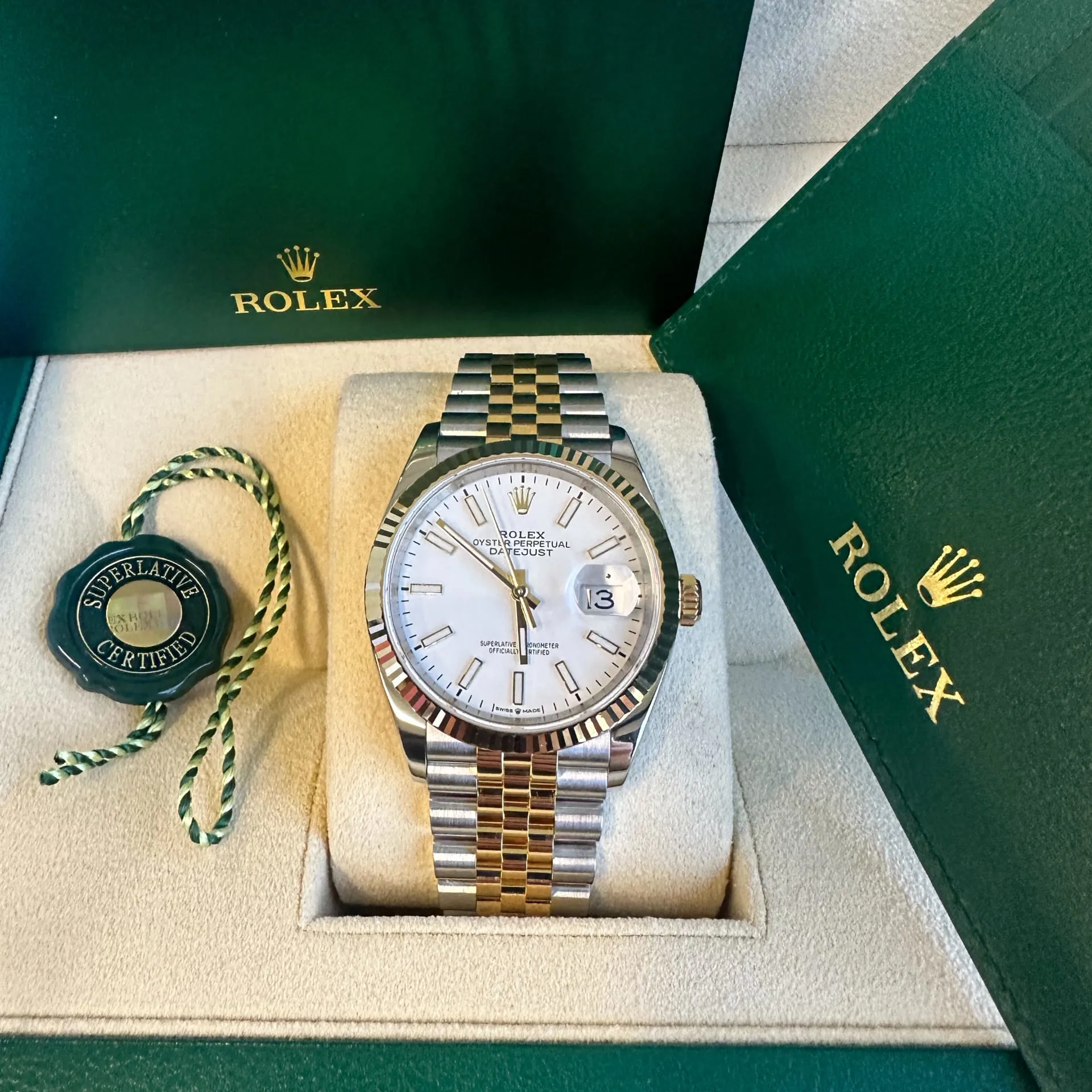 Rolex Datejust 36 126233-0019 36mm Yellow gold and Oystersteel White 1