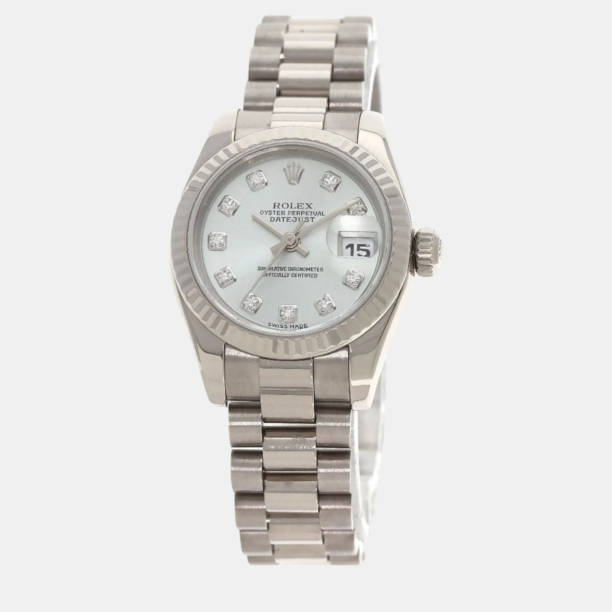 Rolex Lady-Datejust 179179 26mm White gold Silver