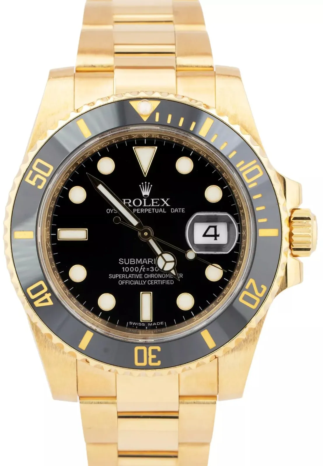 Rolex Submariner 116618LN-0001 40mm Yellow gold Black