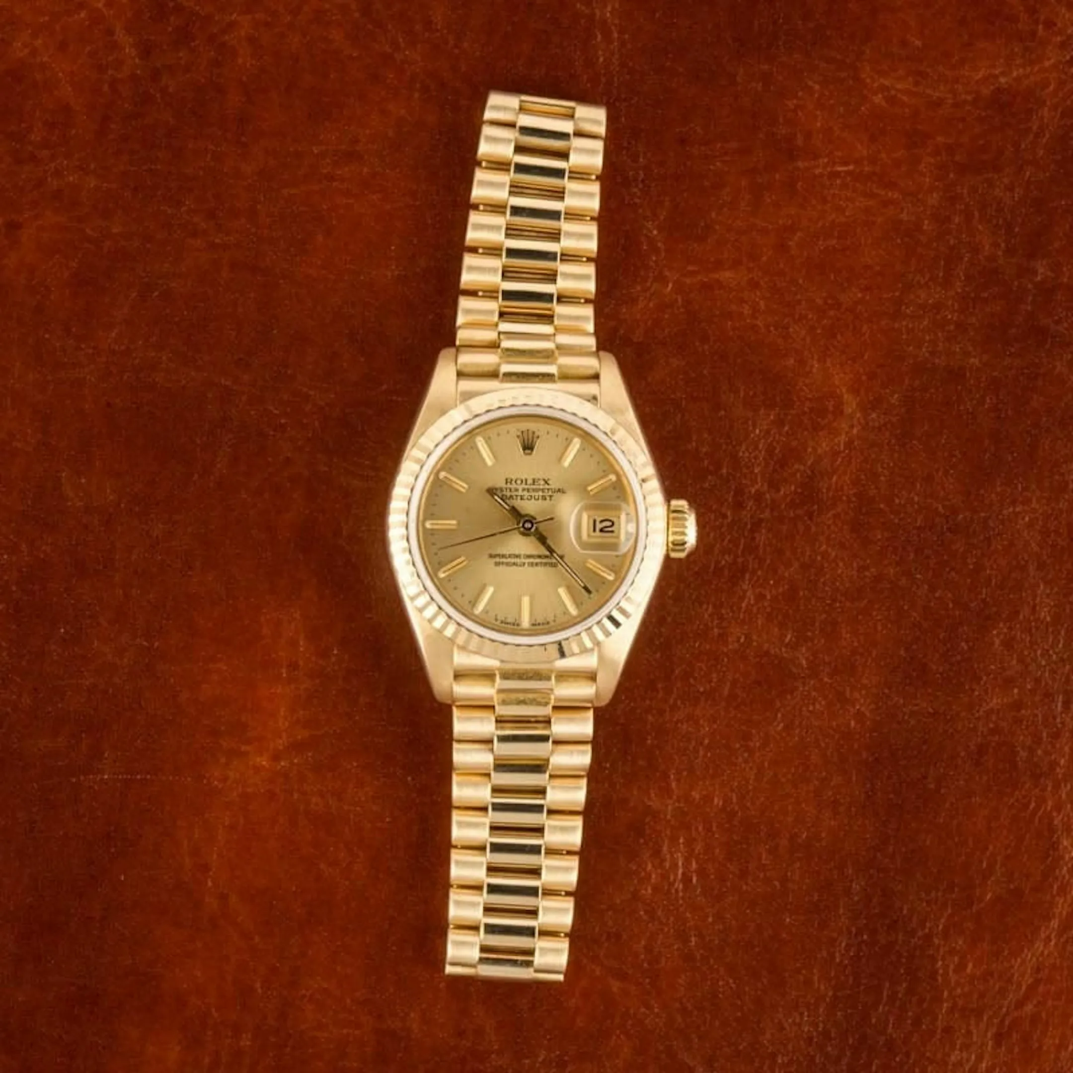 Rolex Lady-Datejust 69178 26mm Yellow gold Champagne