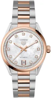 TAG Heuer Carrera WBN2351.BD0000 Rose gold and Stainless steel White