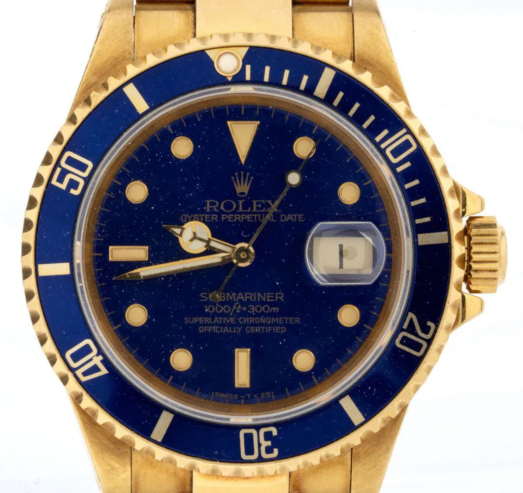 Rolex Submariner 16618 40mm Yellow gold