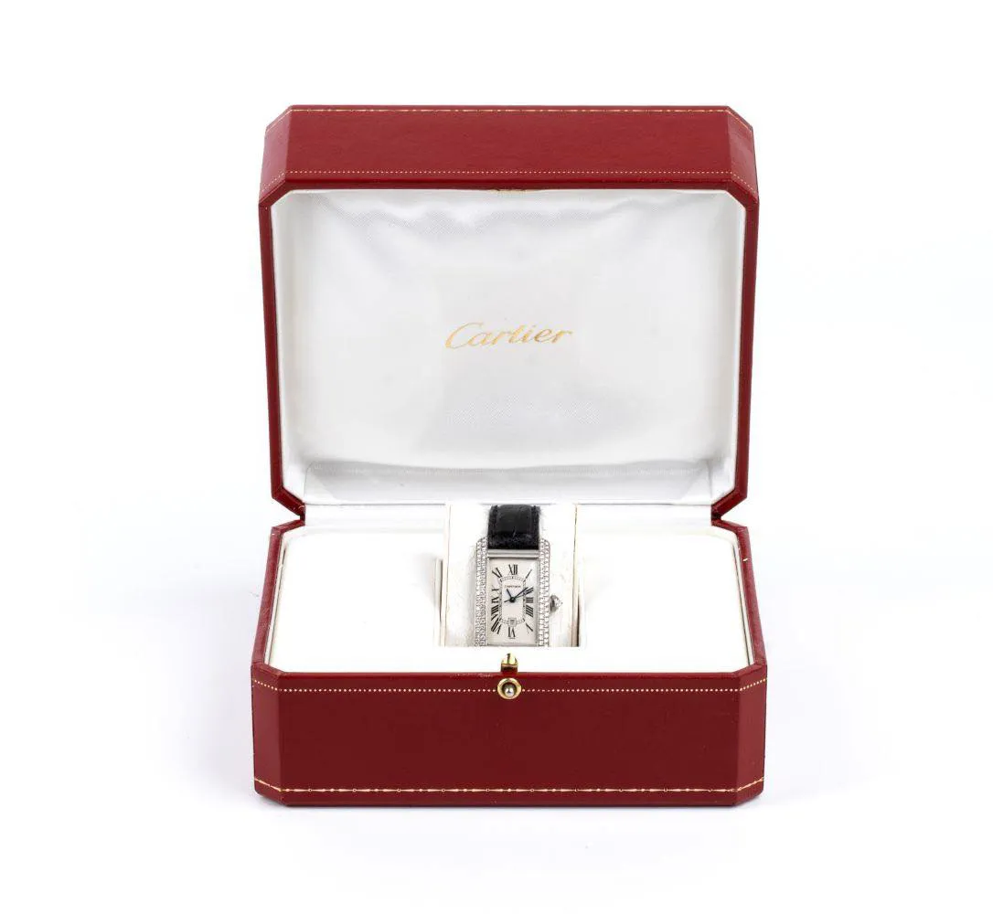 Cartier Tank Américaine 1726 41mm White gold and Diamond Guilloché 2