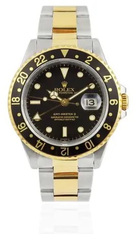 Rolex GMT-Master II 16713 40mm Yellow gold and Stainless steel Black 1