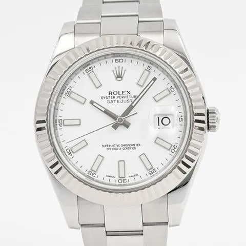 Rolex Datejust II 116334 41mm Stainless steel White