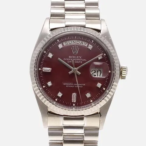 Rolex Day-Date 36 1803 36mm White gold Bordeaux