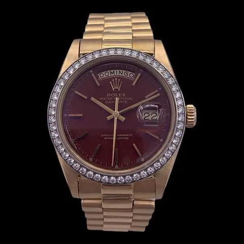 Rolex Day-Date 36 1804 36mm Yellow gold Burgundy