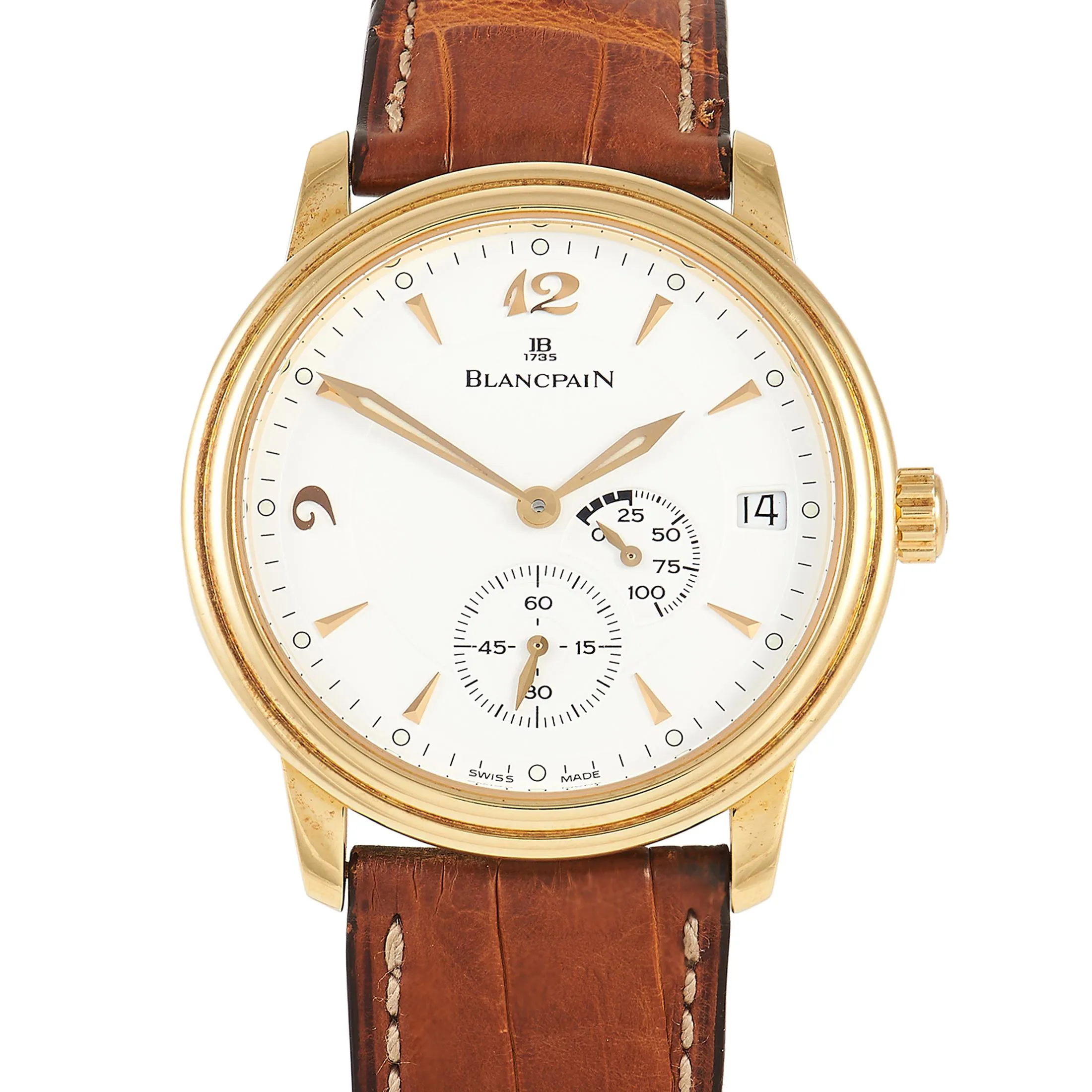 Blancpain Villeret Ultra-Slim 1106-1418-55b 41mm Yellow gold White