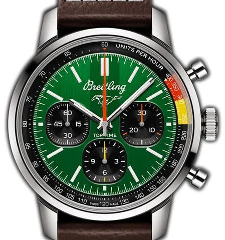 Breitling Top Time AB01762A1L1X1 41mm Stainless steel Green 4