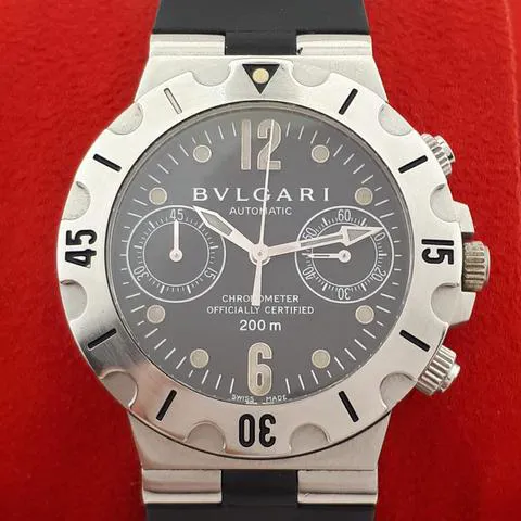 Bulgari Diagono SCB38S 38mm Stainless steel Black