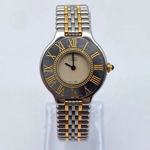 Cartier 21 Must de Cartier W10051F4 28mm Yellow gold and Stainless steel Blue 1