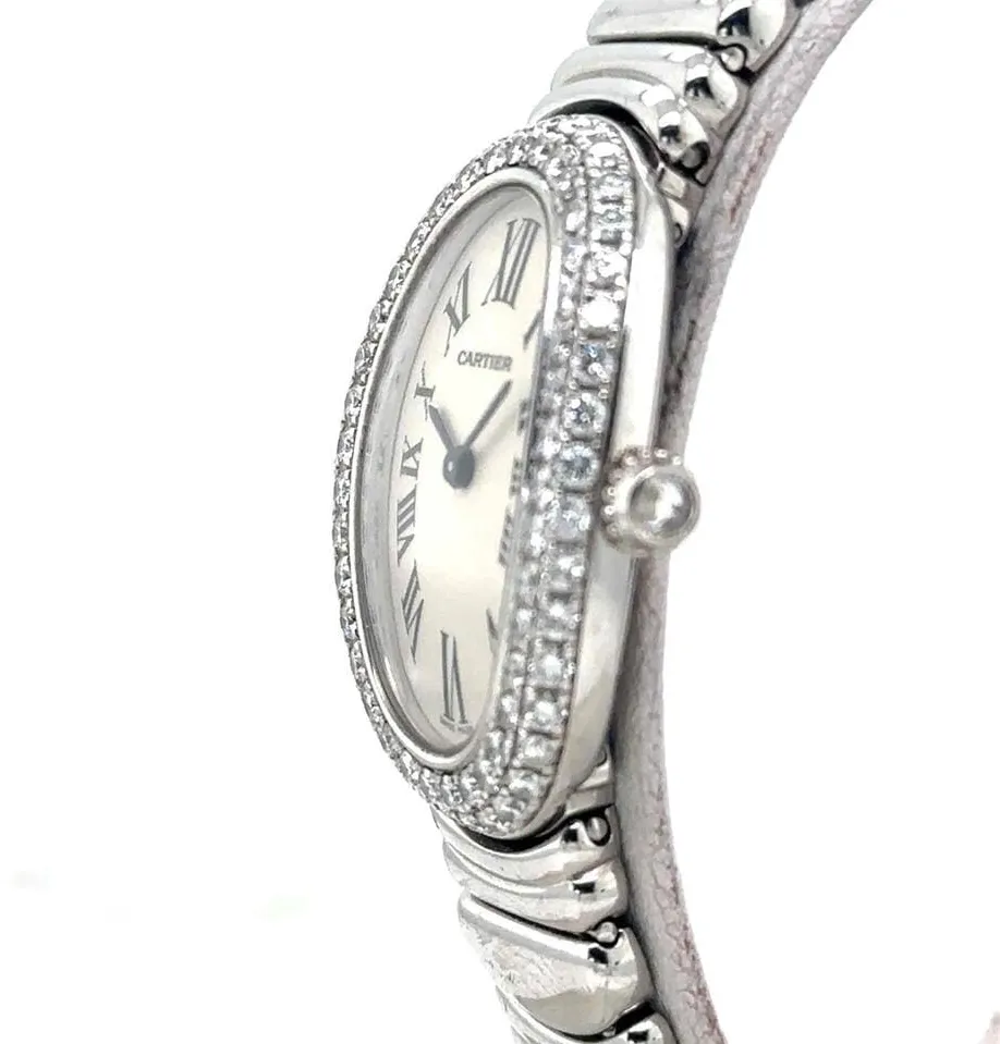 Cartier Baignoire 1955 22mm White gold Silver 1