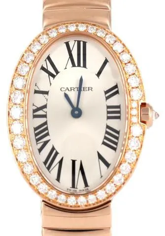 Cartier Baignoire Small Model WB520002 31.5mm Rose gold Silver
