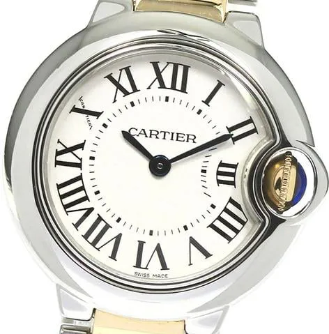 Cartier Ballon Bleu 28mm W69007Z3 28mm yg Silver