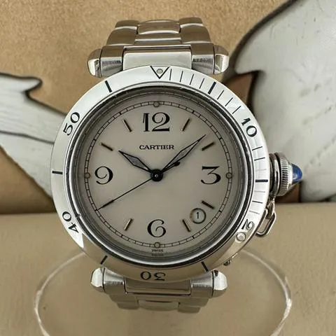 Cartier Pasha 1040-1 38mm Stainless steel White