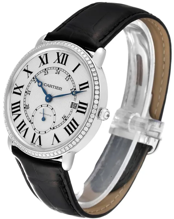 Cartier Ronde Louis Cartier WR007018 40mm White gold Silver 1