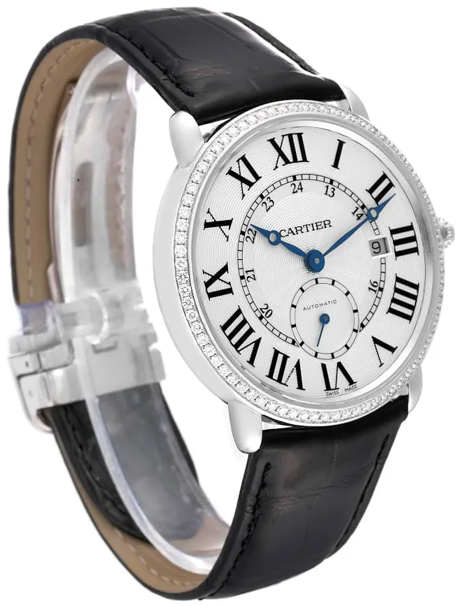 Cartier Ronde Louis Cartier WR007018 40mm White gold Silver 2