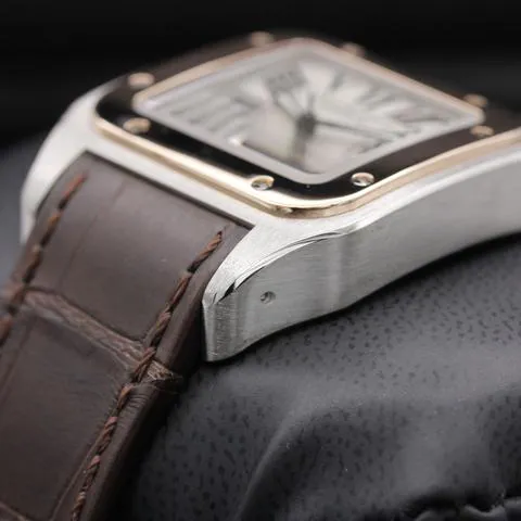 Cartier Santos 100 2878 33mm Yellow gold and Stainless steel Silver 4