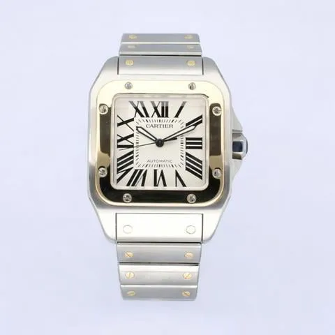 Cartier Santos 100 W200728G 38mm Yellow gold and Stainless steel Silver