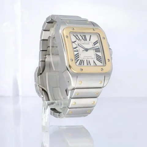 Cartier Santos 100 W200728G 38mm Yellow gold and Stainless steel Silver 1