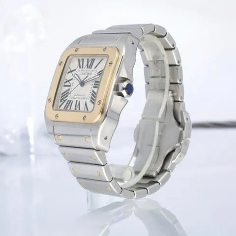 Cartier Santos 100 W200728G 38mm Yellow gold and Stainless steel Silver 4