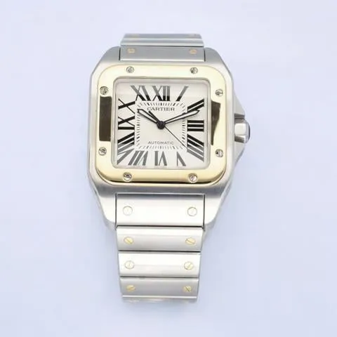 Cartier Santos 100 W200728G 38mm Yellow gold and Stainless steel Silver 7