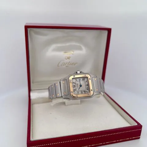 Cartier Santos 1057930 24mm Yellow gold and Stainless steel White