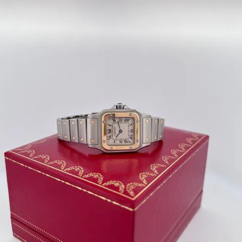 Cartier Santos 1057930 24mm Yellow gold and Stainless steel White 4