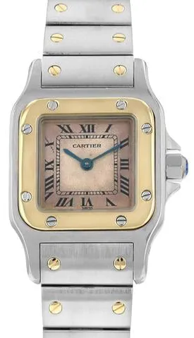 Cartier Santos Galbée 1057930 Yellow gold and Stainless steel White