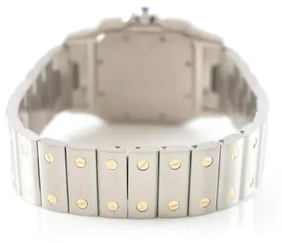 Cartier Santos Galbée 1566 28mm Yellow gold and Stainless steel Mother-of-pearl 5