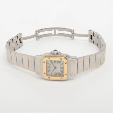 Cartier Santos Galbée 1567 24mm Yellow gold and Stainless steel White 4