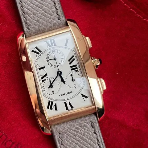 Cartier Tank Américaine 1730 26mm Yellow gold White