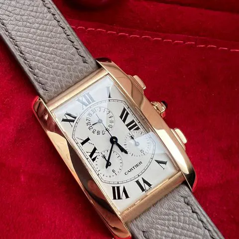 Cartier Tank Américaine 1730 26mm Yellow gold White 1