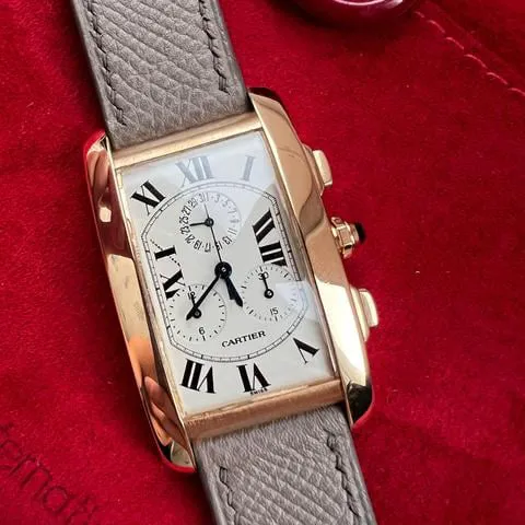 Cartier Tank Américaine 1730 26mm Yellow gold White 4