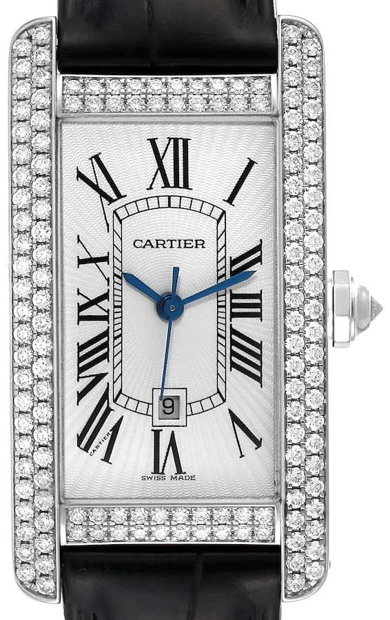 Cartier Tank Américaine 2490 22mm White gold Silver