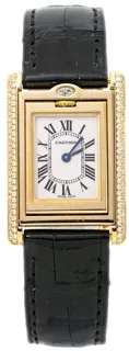 Cartier Tank Basculante 2480 Yellow gold and Diamond White