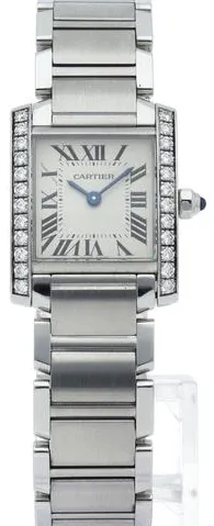 Cartier Tank Française W4TA0008 25mm Stainless steel White 1