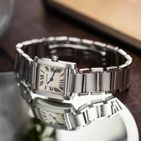 Cartier Tank Française W51008Q3 20mm Stainless steel White 1