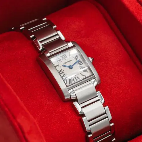 Cartier Tank Française W51008Q3 20mm Stainless steel White 6