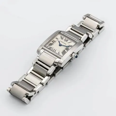 Cartier Tank Française W51008Q3 20mm Stainless steel White 10