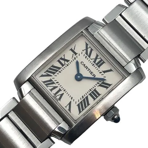 Cartier Tank Française W51008Q3 20mm Stainless steel White