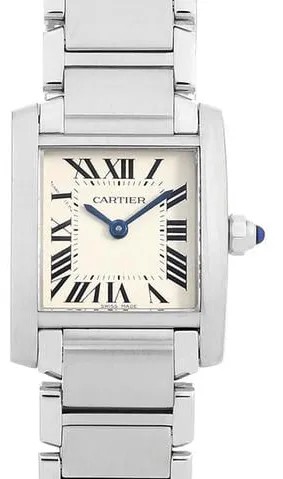 Cartier Tank Française W51008Q3 25mm Stainless steel Ivory