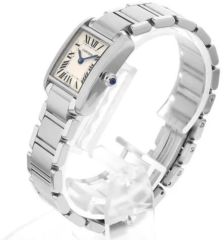 Cartier Tank Française W51008Q3 25mm Stainless steel Ivory 1