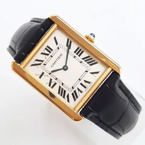 Cartier Tank Solo W1018855. Yellow gold Silver