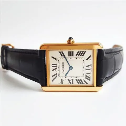 Cartier Tank Solo W1018855. Yellow gold Silver 2