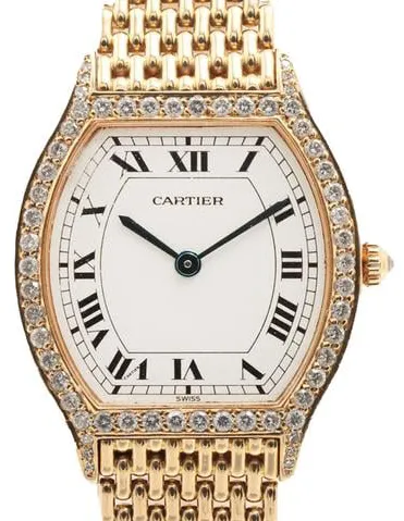 Cartier Tortue 2496C 34mm Yellow gold Silver