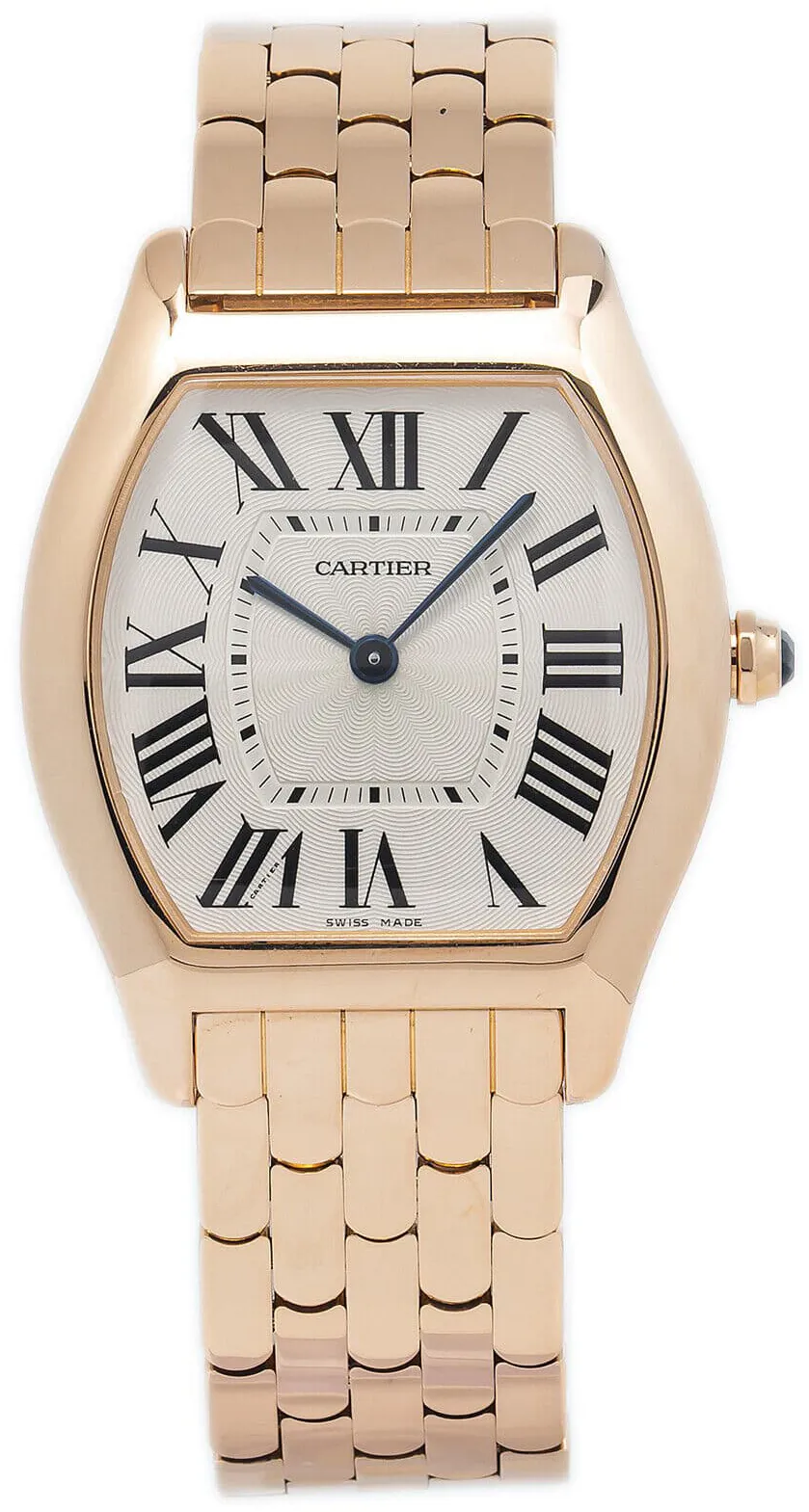 Cartier Tortue W1556366 39mm Rose gold Silver