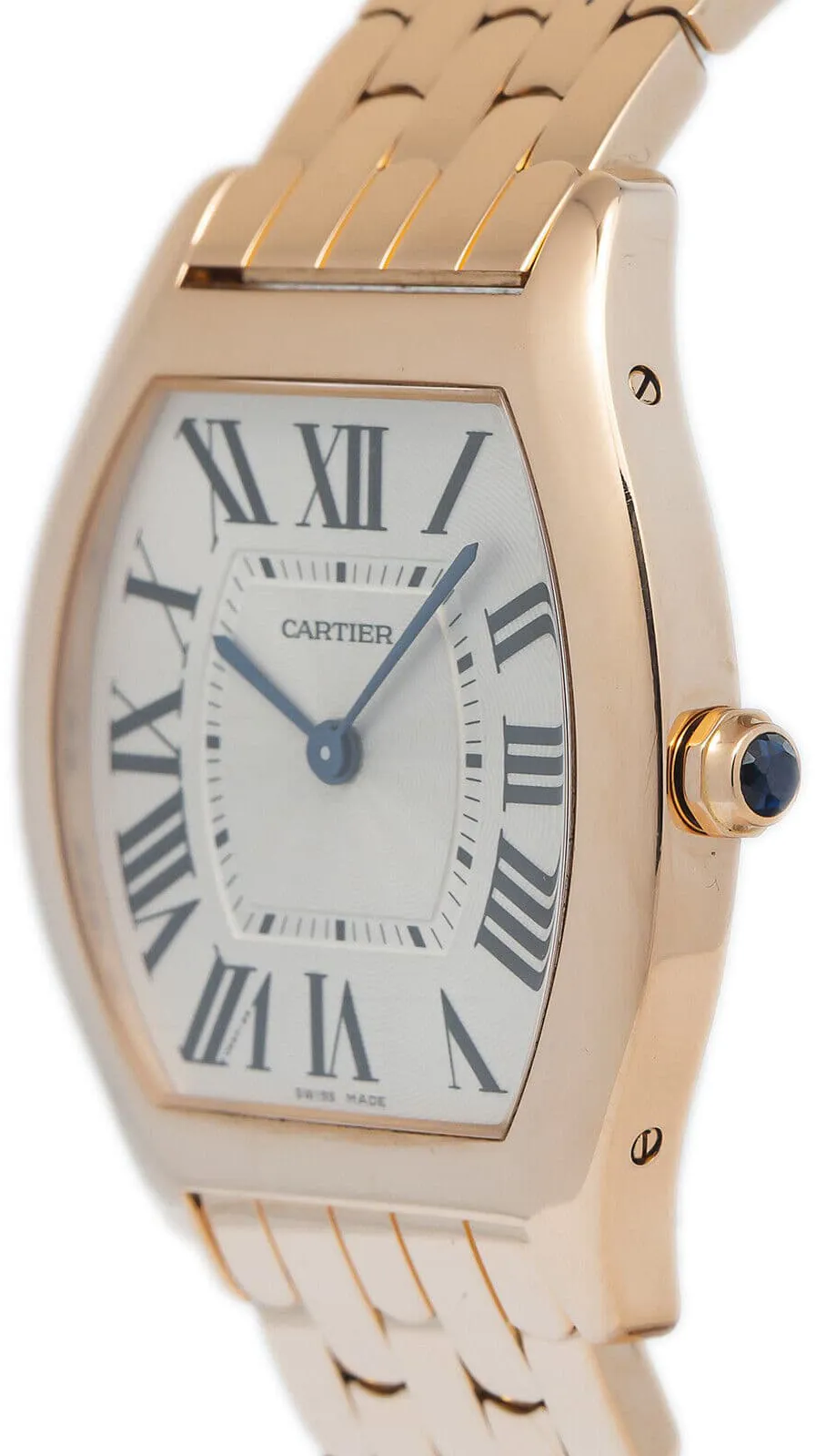 Cartier Tortue W1556366 39mm Rose gold Silver 1