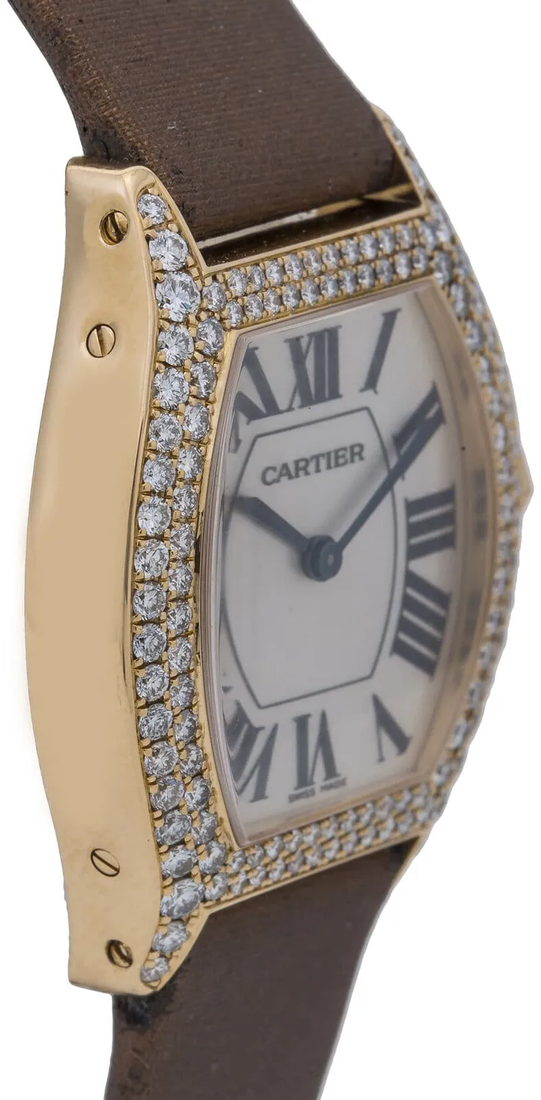 Cartier Tortue WA503751 34.5mm Rose gold Silver 2